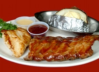 Order 9. Trail Drivers Platter food online from Mackie Steakhouse store, Oklahoma City on bringmethat.com