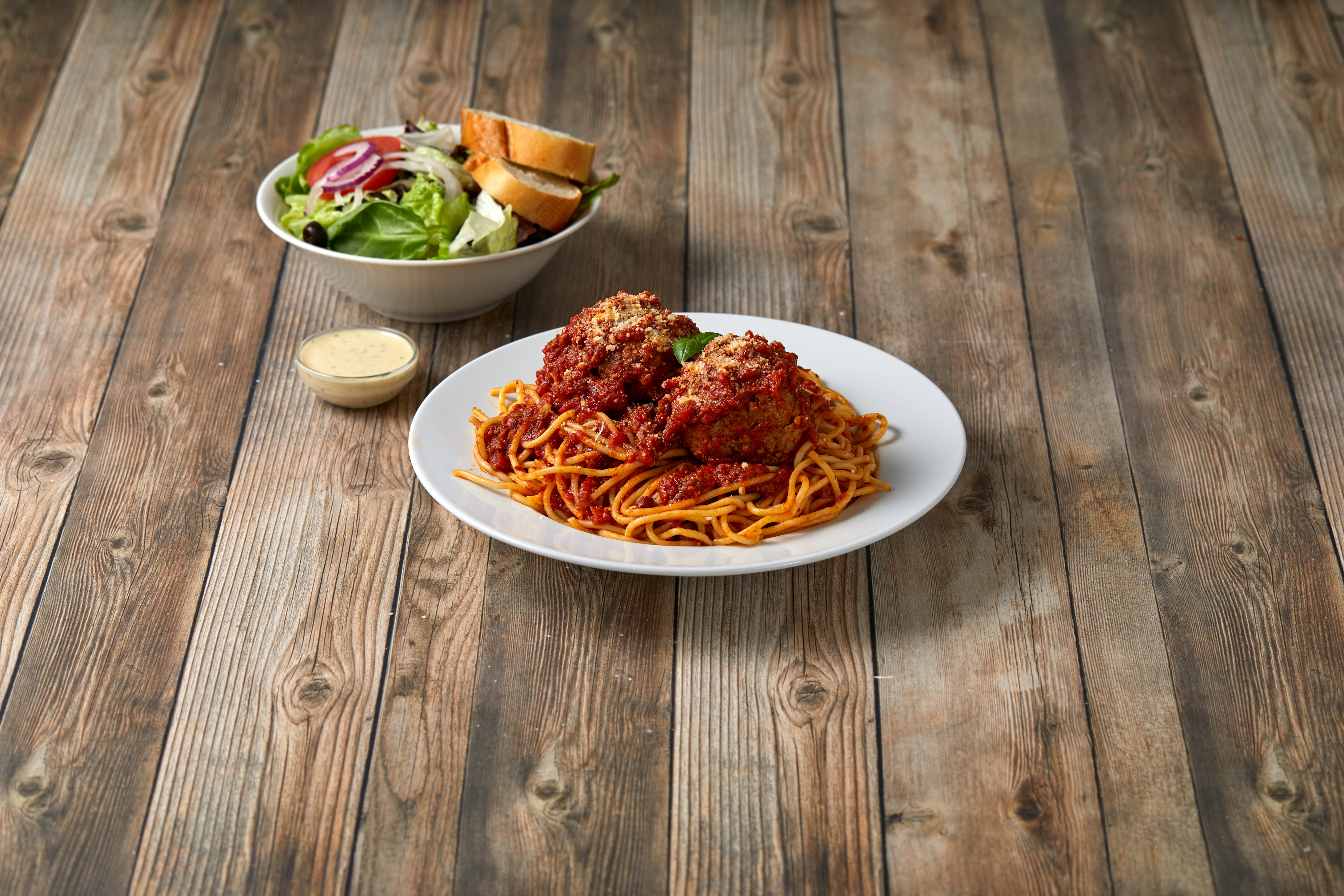 Order Pasta with 2 Meatballs food online from Peppino'S Pizzeria store, Aliso Viejo on bringmethat.com