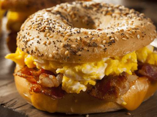 Order Bacon  Egg food online from Bagel Deli Cafe store, Clifton on bringmethat.com