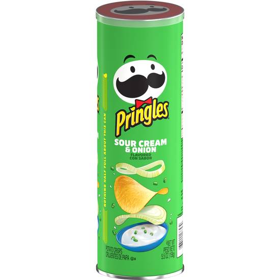 Order Pringles Potato Crisps Chips, Sour Cream and Onion, Snacks On The Go, 5.5oz food online from CVS store, FOWLER on bringmethat.com