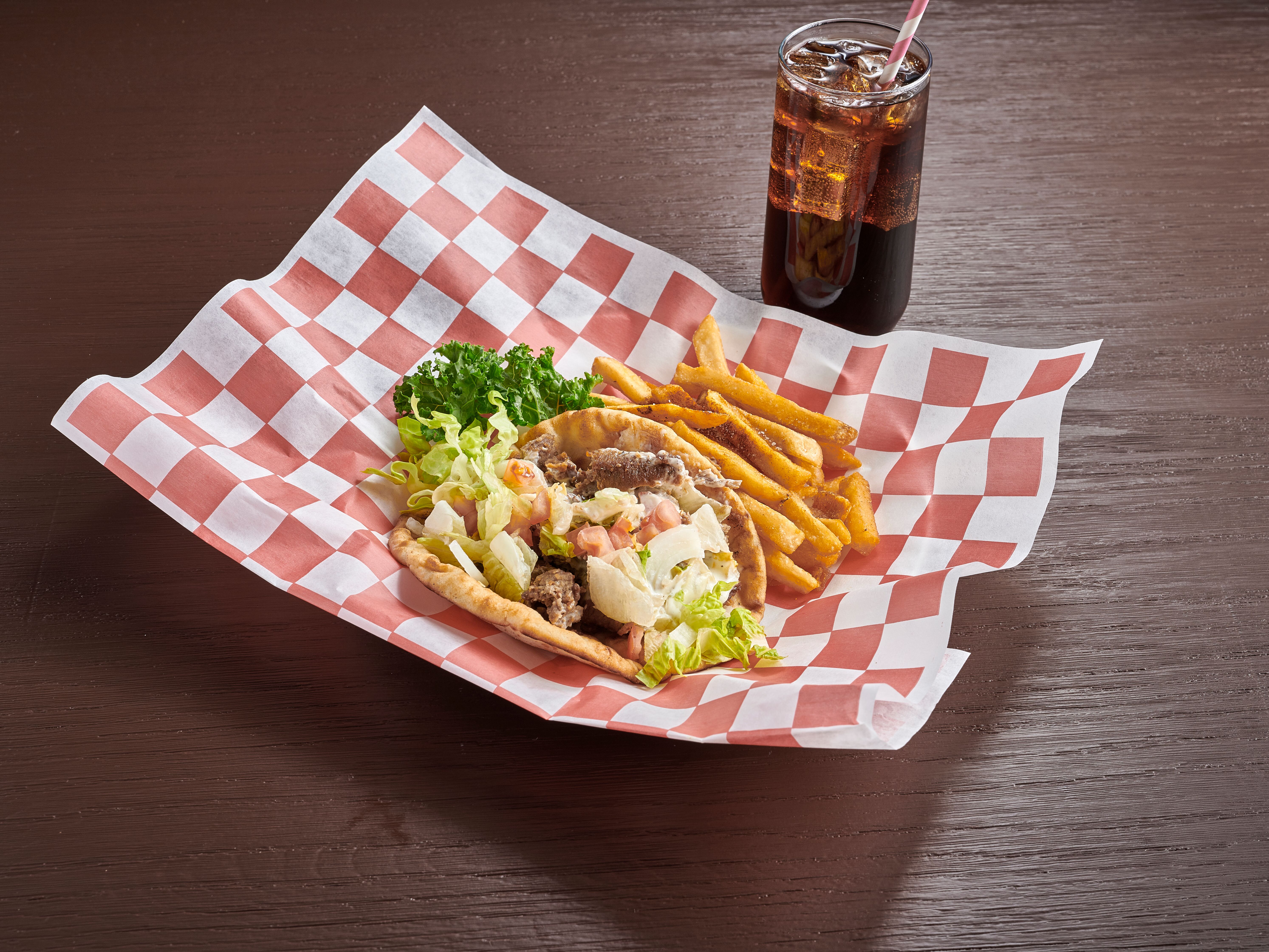 Order Regular Size Super Gyro Combo food online from Gyro Express store, Columbus on bringmethat.com