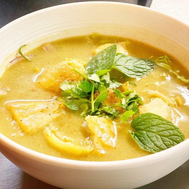 Order Burmese Samosa Soup food online from Top Burmese store, Beaverton on bringmethat.com