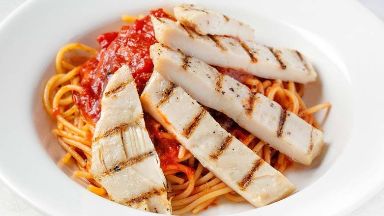 Order Kid Grilled Chicken & Spaghetti food online from Johnny Carino store, El Paso on bringmethat.com