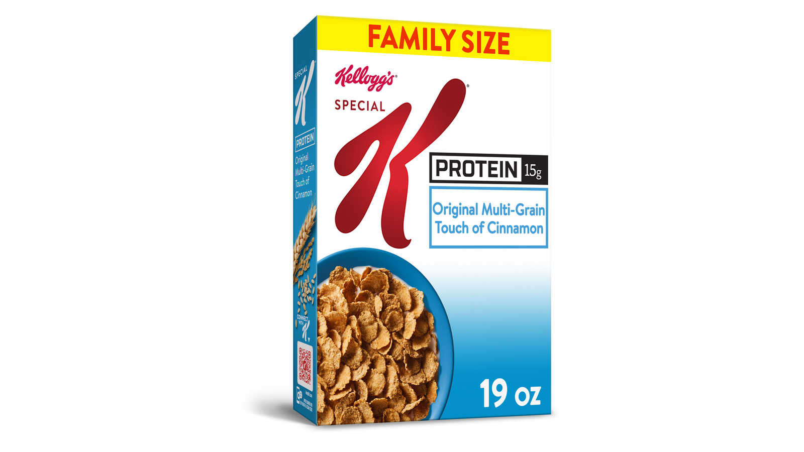 Order Kellogg's Special K Protein Breakfast Cereal, Original Multi-Grain Touch of Cinnamon, Family Size, Low Fat Food, 19oz food online from Lula Convenience Store store, Evesham on bringmethat.com