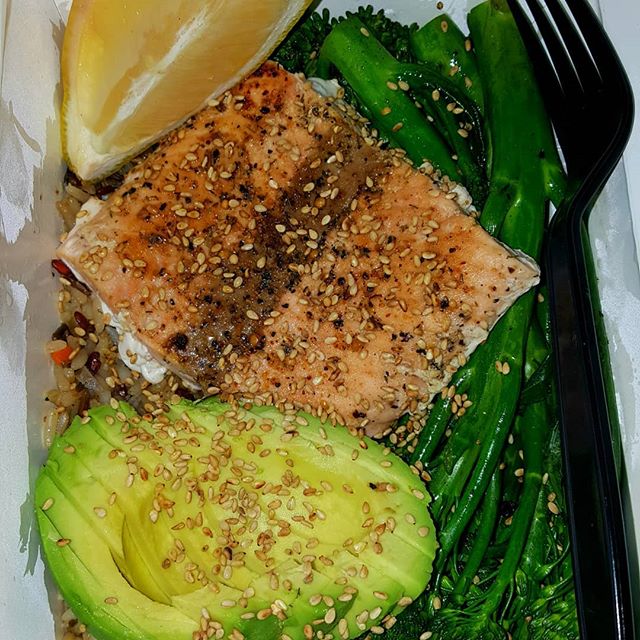 Order 8 oz. Atlantic Salmon Steak food online from The Bee Hive Market and Deli store, Whittier on bringmethat.com