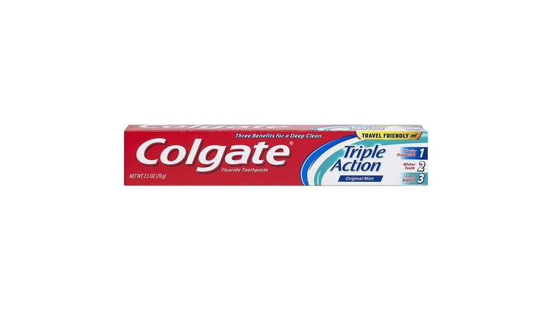 Order Colgate Triple Action Travel Toothpaste, Mint food online from Aldan Sunoco store, Aldan on bringmethat.com