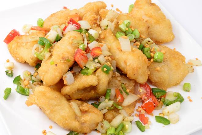 Order Salt and Pepper Fish Fillet (椒鹽班球) food online from Hong Kong City store, Alameda on bringmethat.com