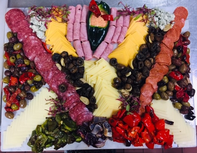 Order 12" Charcuterie Tray with Crackers food online from Popolo Catering store, San Luis Obispo on bringmethat.com