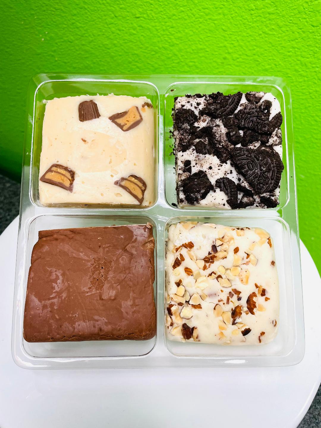 Order Fudge 4 pack food online from Chocolate Wishes And Treats store, Clovis on bringmethat.com