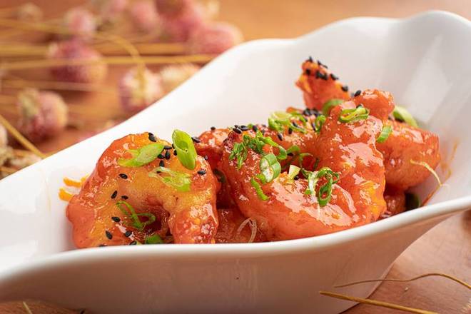 Order Fire Cracker Shrimp food online from Ginza Japanese Restaurant store, Houston on bringmethat.com