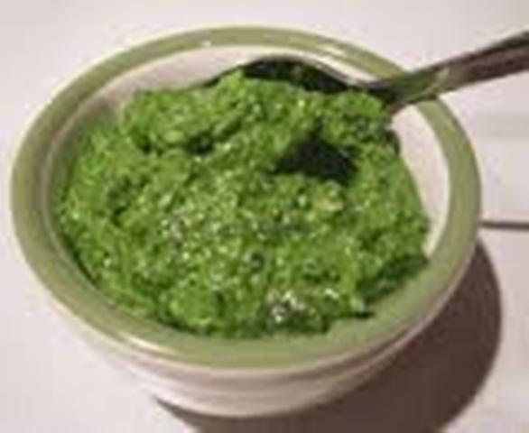 Order Side of Pesto Sauce food online from Serranos pizza store, San Francisco on bringmethat.com