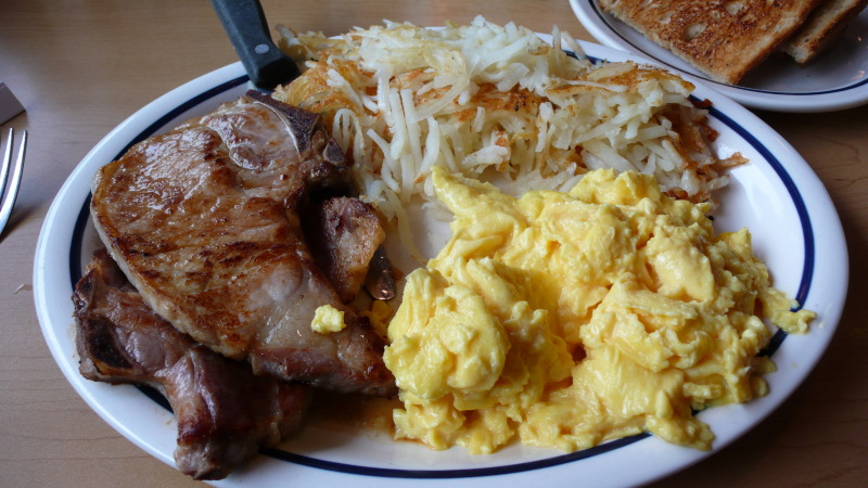 Order 3 Eggs and 8 oz. NY Steak food online from Sunrise Waffle Shop store, Rancho Cordova on bringmethat.com