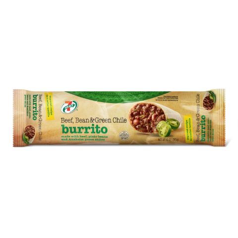 Order 7-Select Green Chili, Beef & Bean Burrito 10oz food online from 7-Eleven store, Las Vegas on bringmethat.com