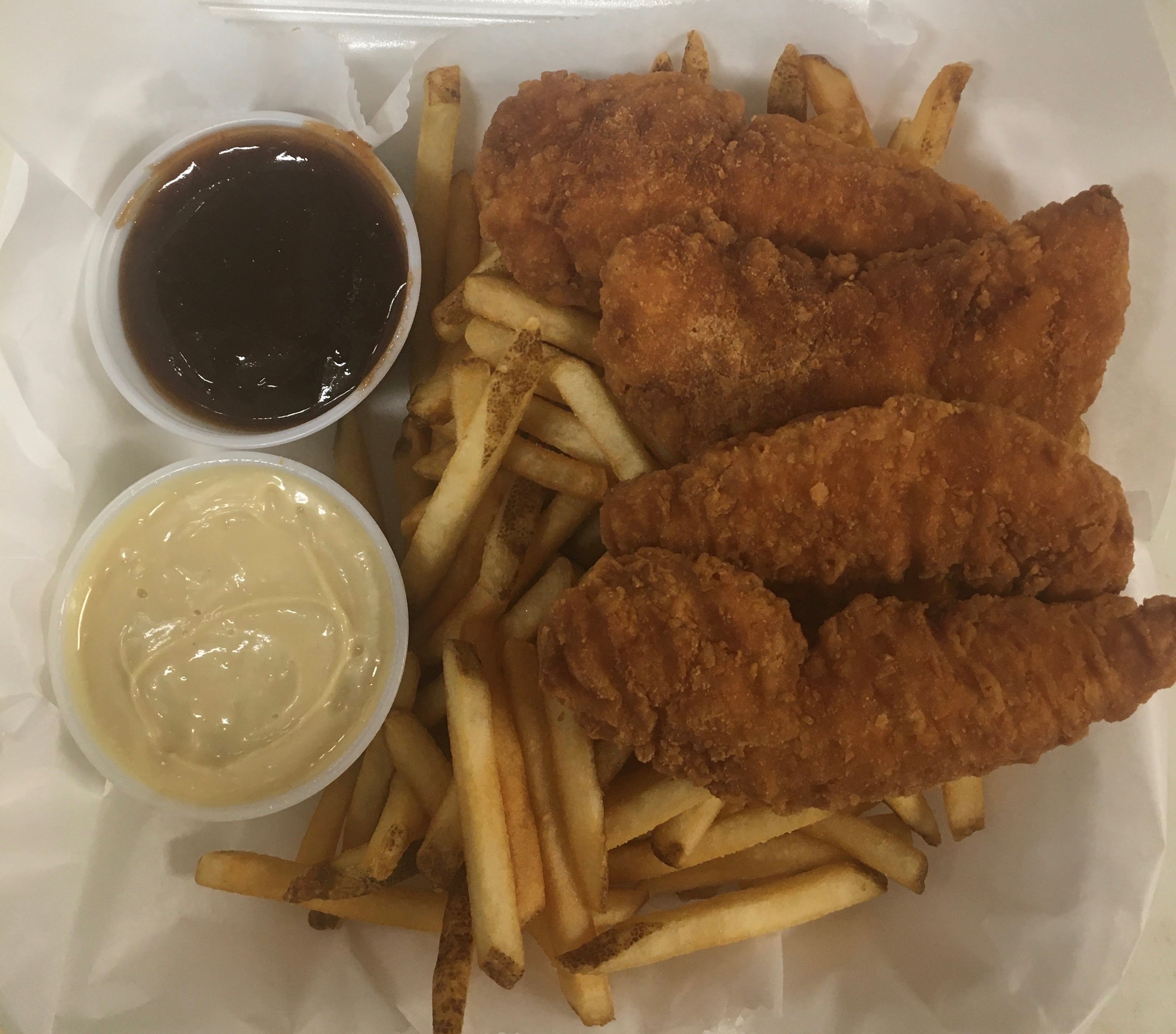 Order Chicken Tenders & Fries Combo - Appetizer food online from Amici Vicinato store, Lafayette Hill on bringmethat.com