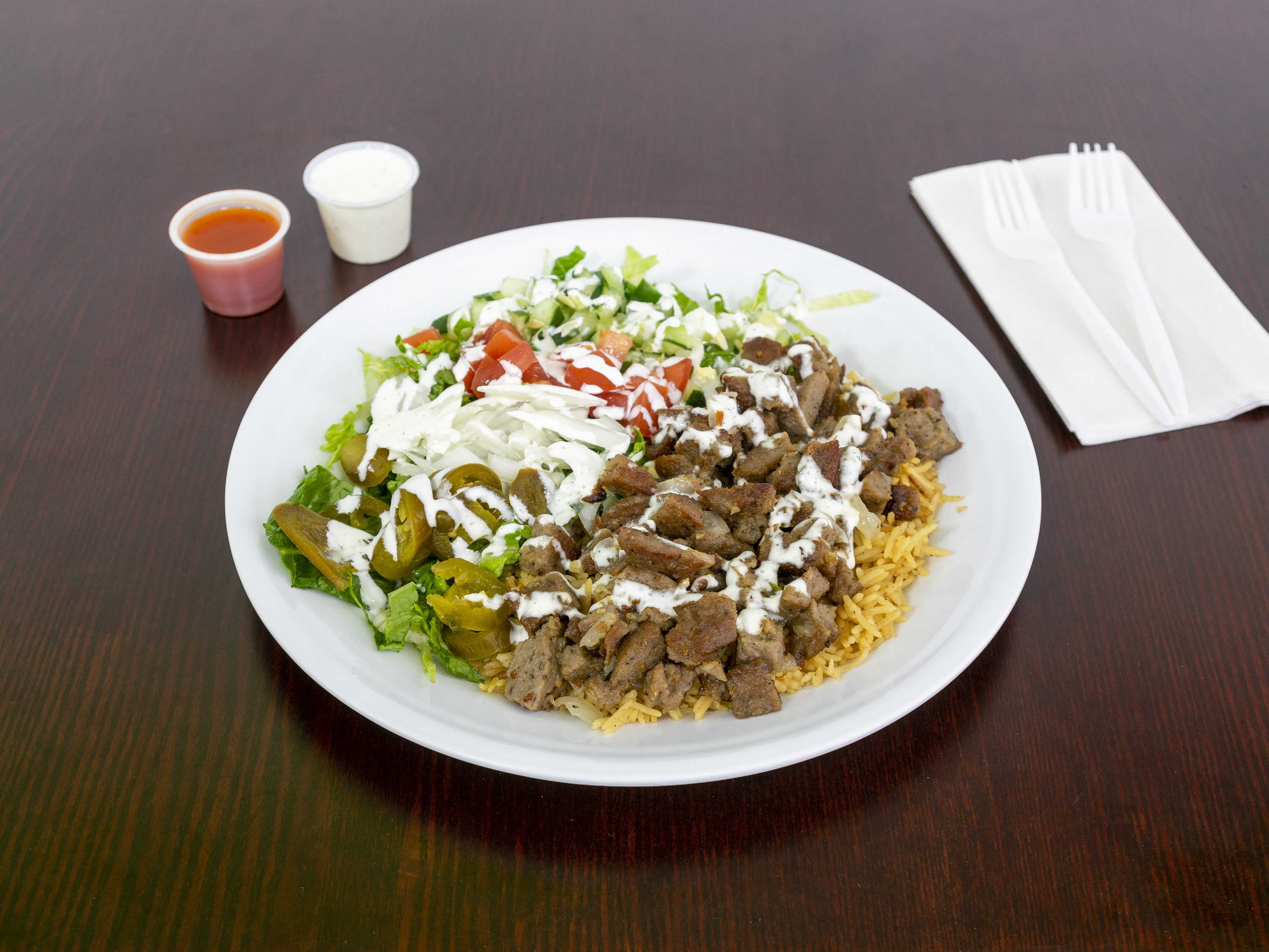 Order Gyro Rice Platter food online from Ny Gyro King store, South Plainfield on bringmethat.com
