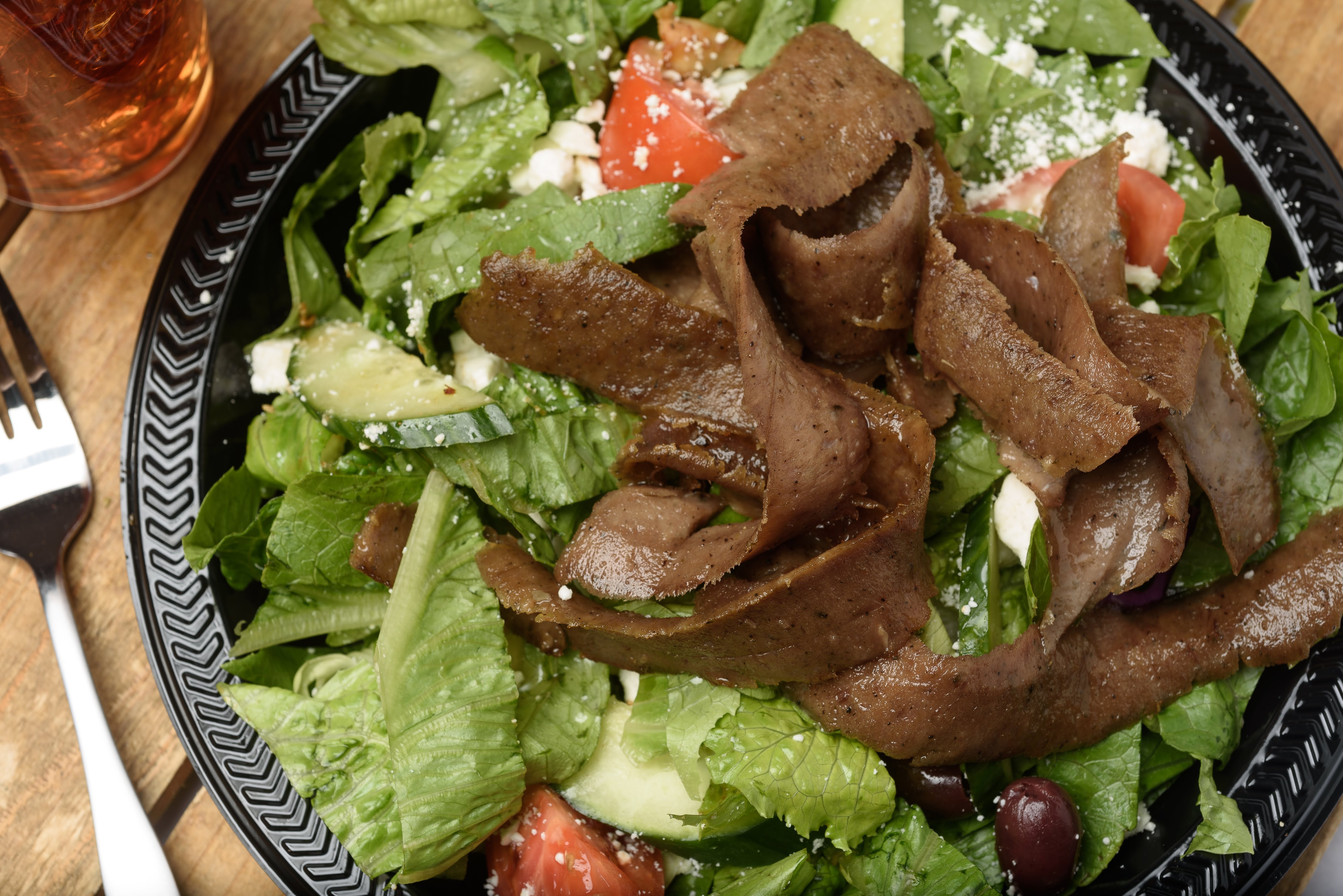 Order Greek Salad with Gyro food online from Zorbas store, Youngsville on bringmethat.com