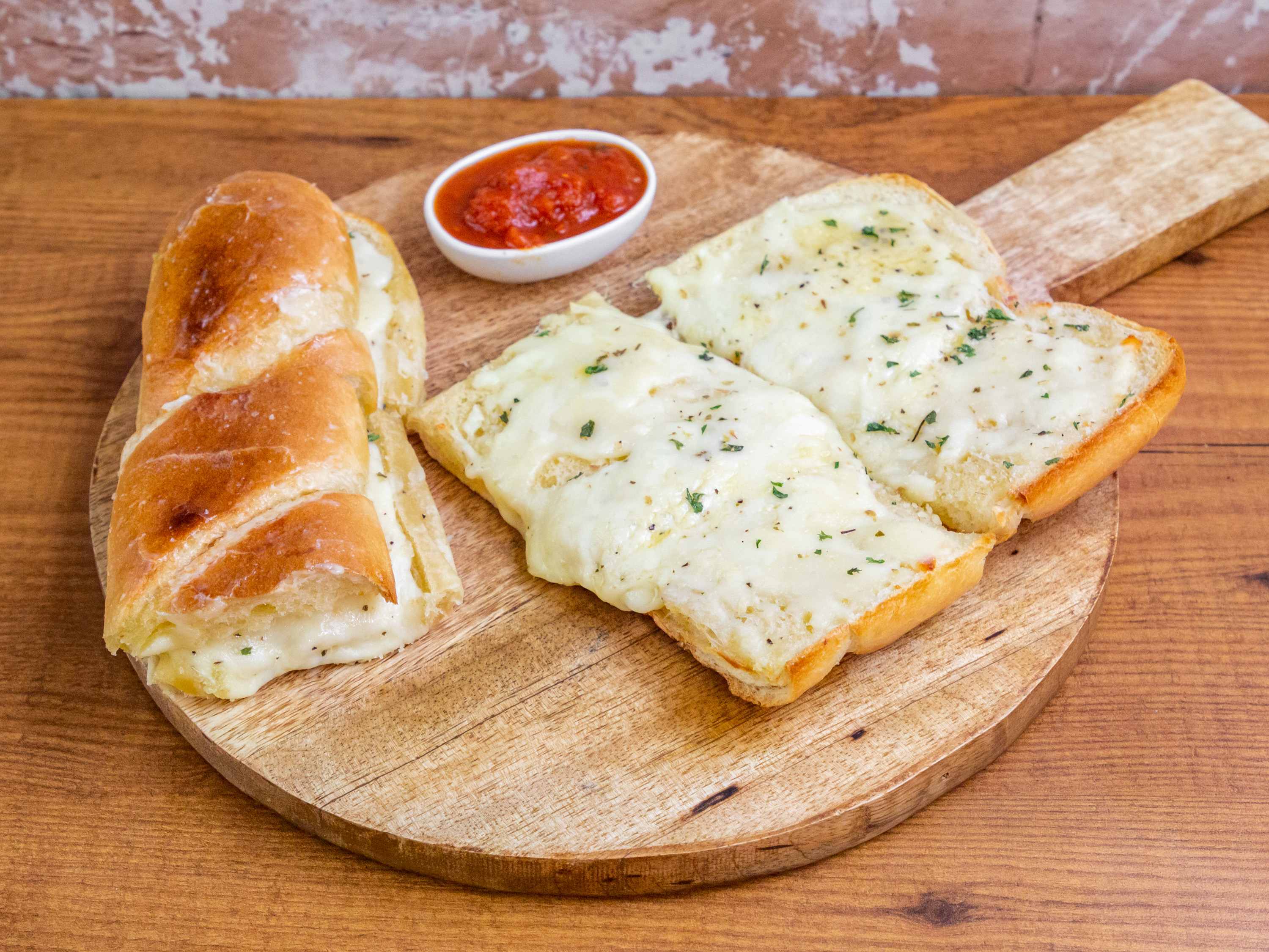 Order Garlic Bread with cheese food online from Jeb Pizza store, Troy on bringmethat.com