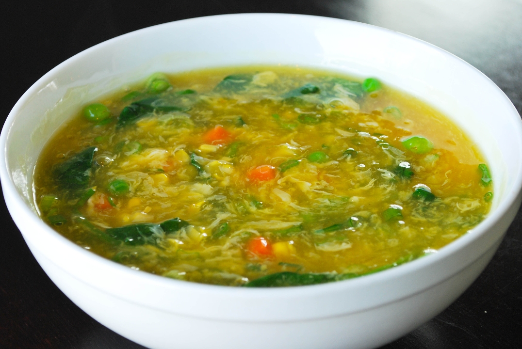 Order Egg Flower Soup (GF) - Quart food online from Kung Pao China Bistro store, West Hollywood on bringmethat.com
