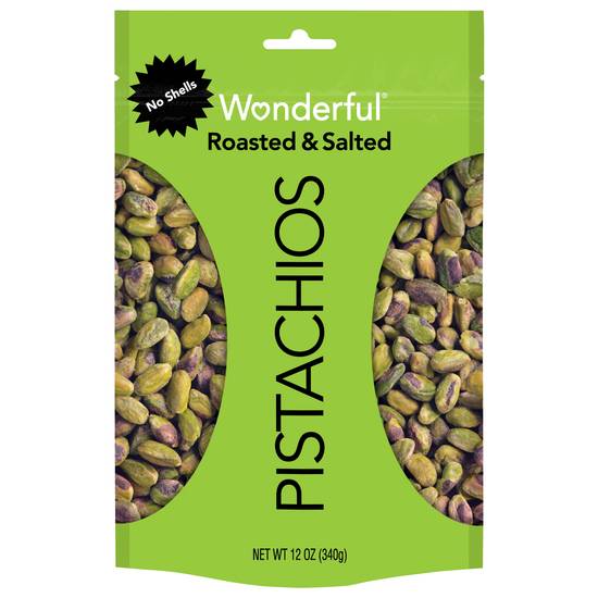 Order Wonderful Pistachios Roasted & Salted No Shells (12 oz) food online from Rite Aid store, Yamhill County on bringmethat.com