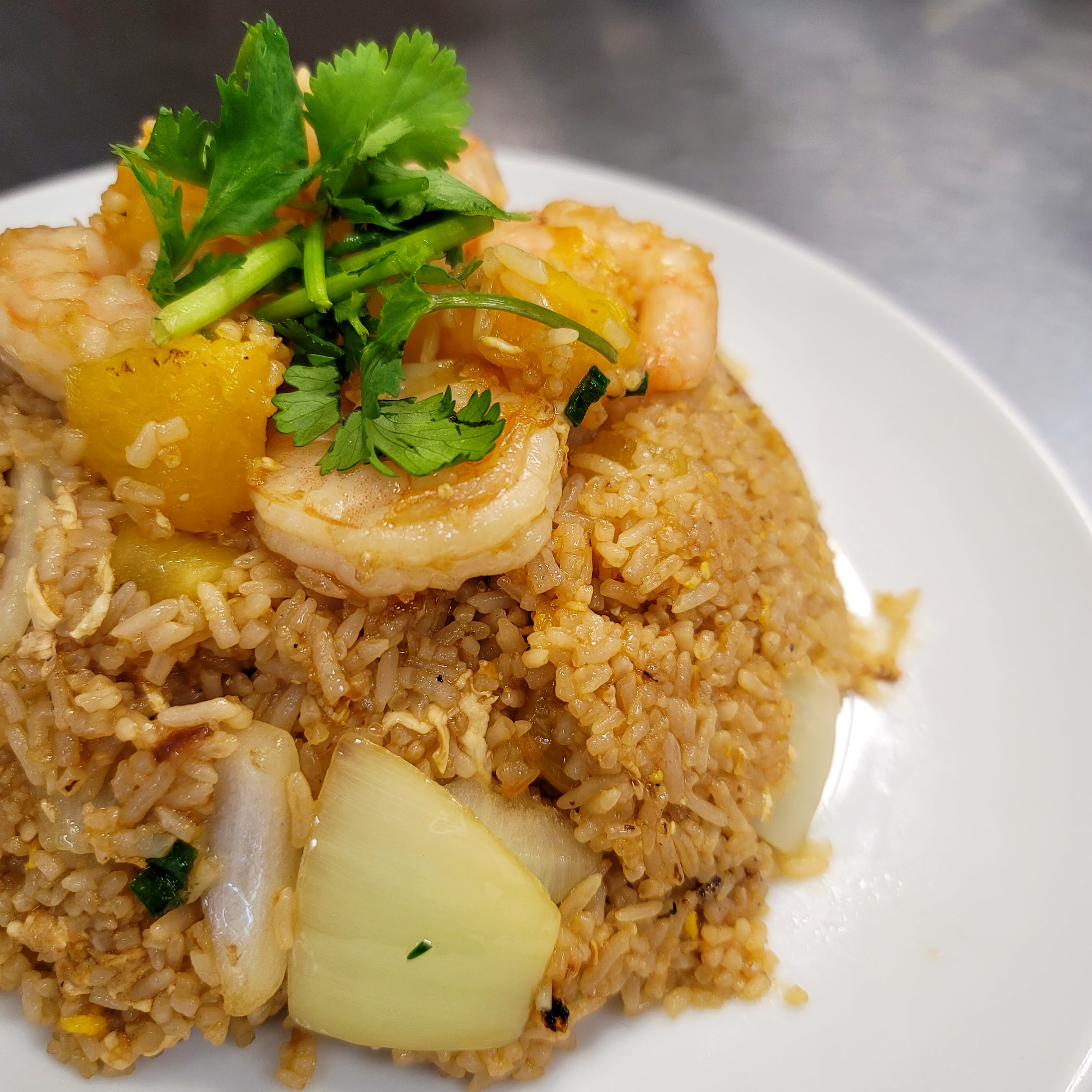Order 34.Hawaiian Fried Rice* food online from Ocha Thai Express store, Henderson on bringmethat.com