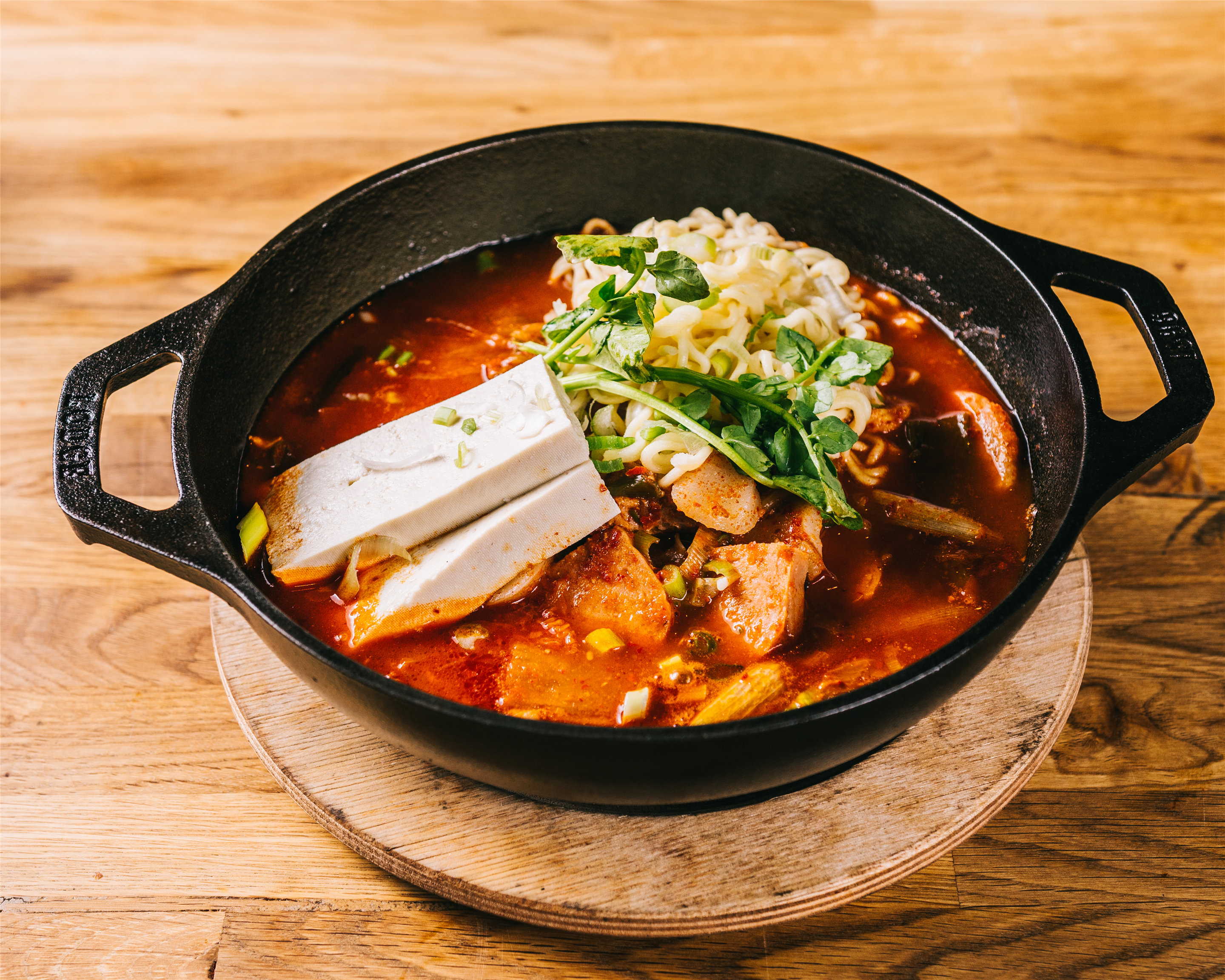 Order BuDae Stew for 2 food online from Taste Korea store, Brooklyn on bringmethat.com