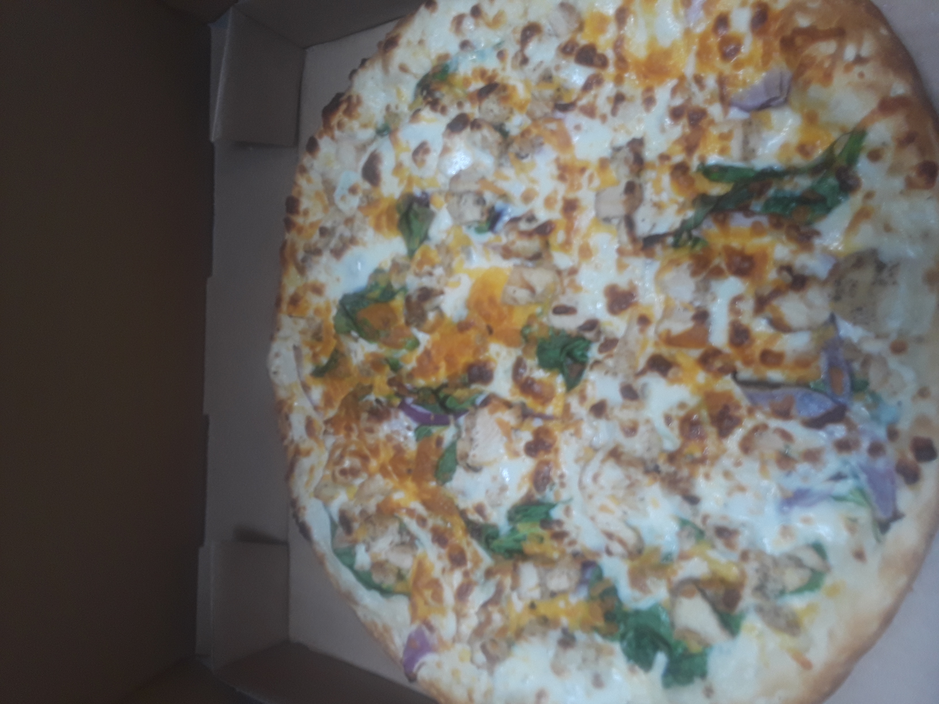 Order Spinach Alfredo Pizza food online from Jenny's Pizza & Pasta store, Houston on bringmethat.com