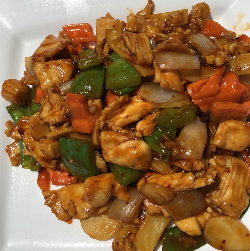 Order L23. Hunan Chicken Lunch Special food online from Authentic Chinese store, San Antonio on bringmethat.com