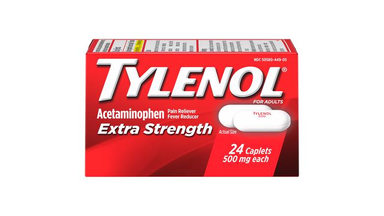 Order Tylenol Extra Strength 24 Caplets food online from Exxon Constant Friendship store, Abingdon on bringmethat.com