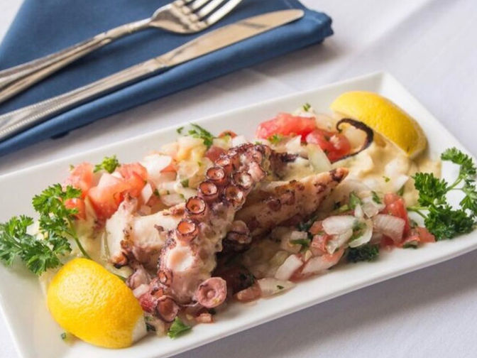 Order GRILLED OCTOPUS food online from Trapezaria Kuzina store, Rockville on bringmethat.com