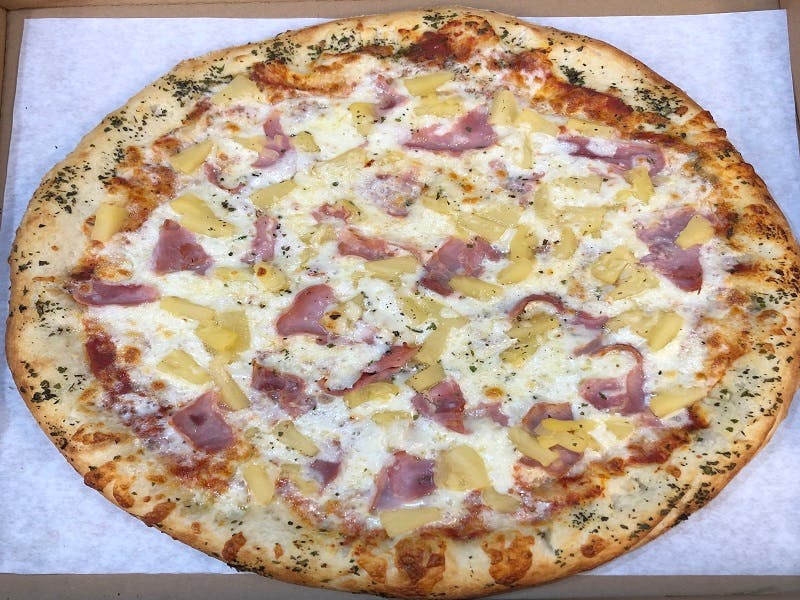 Order Hawaiian Pizza - Personal 8'' food online from Pizza World store, North Las Vegas on bringmethat.com
