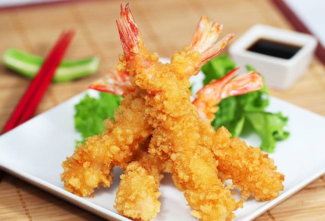 Order Shrimp Tempura (3 pcs) food online from Extreme Teriyaki Grill Express store, Tucker on bringmethat.com