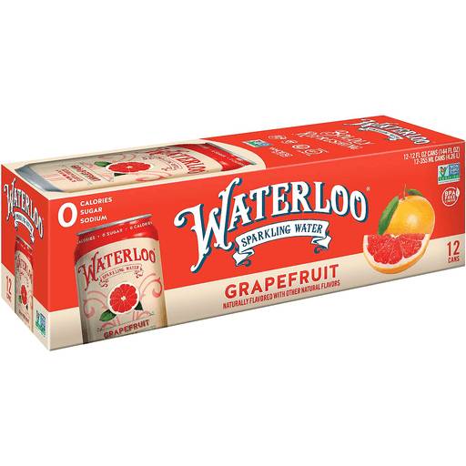Order Waterloo Grapefruit Sparkling Water  (12PK 12 OZ) 137694 food online from BevMo! store, Milpitas on bringmethat.com