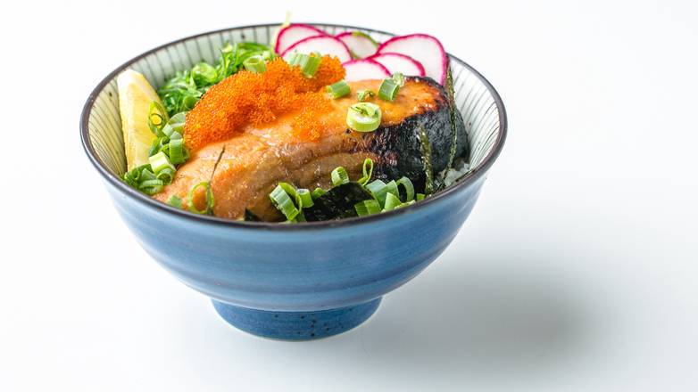 Order Miso Salmon Rice Bowl food online from Ramen Station store, Atlanta on bringmethat.com