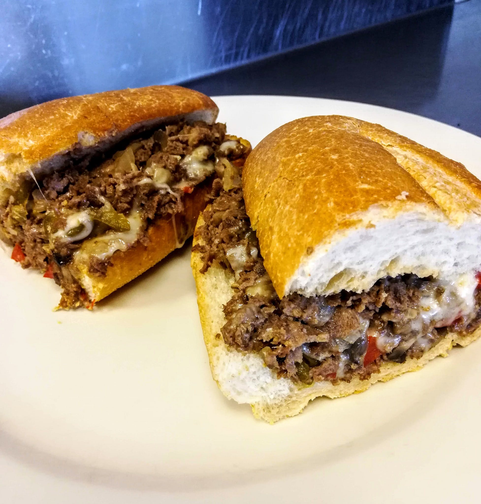 Order Cheesesteak with One Topping - 7'' food online from Maria's Pizza Point Pleasant store, Point Pleasant on bringmethat.com