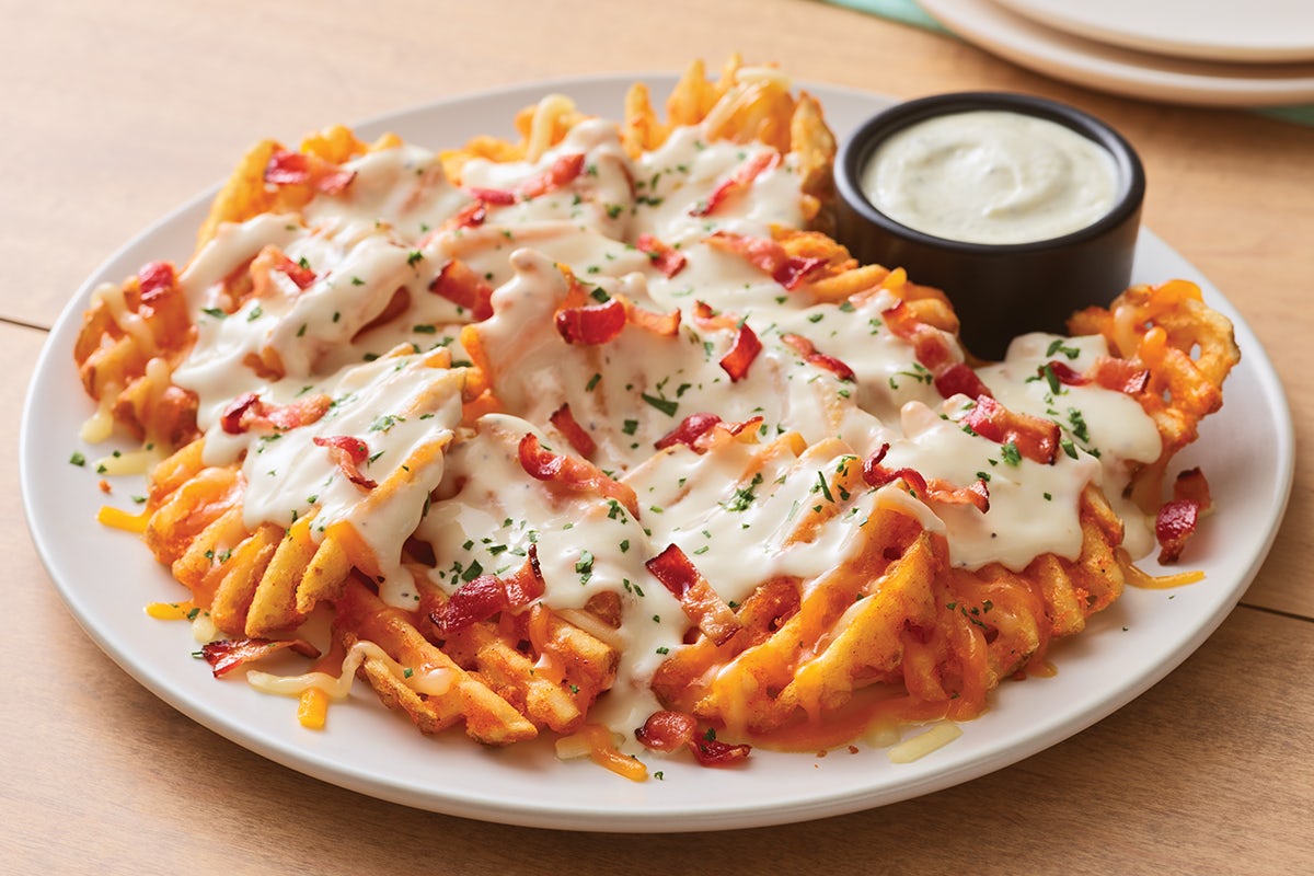 Order Brew Pub Loaded Waffle Fries food online from Applebee store, Akron on bringmethat.com