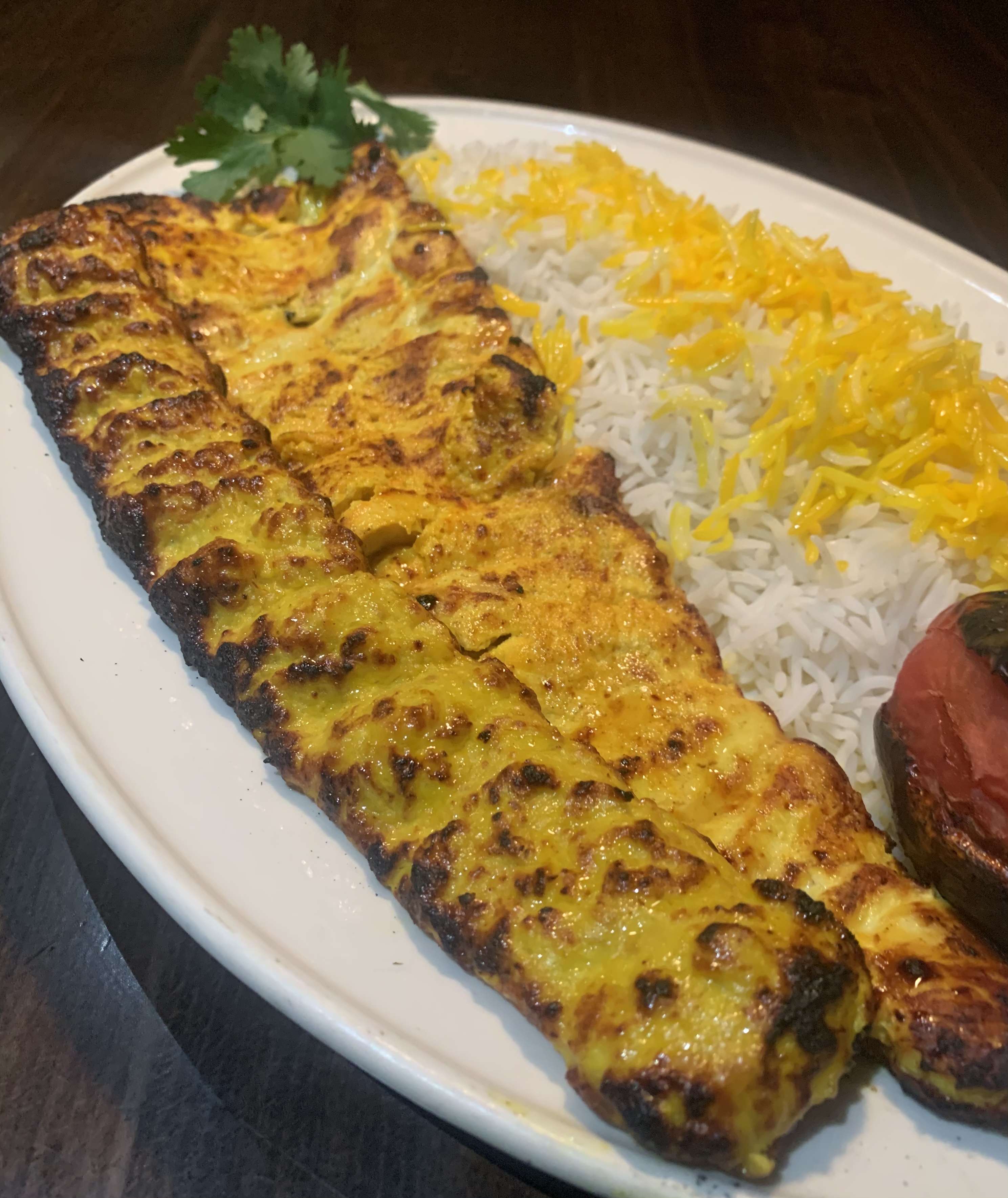 Order 24. Chicken Soltani Kabob food online from Ali Baba Persian Restaurant store, Granada Hills on bringmethat.com