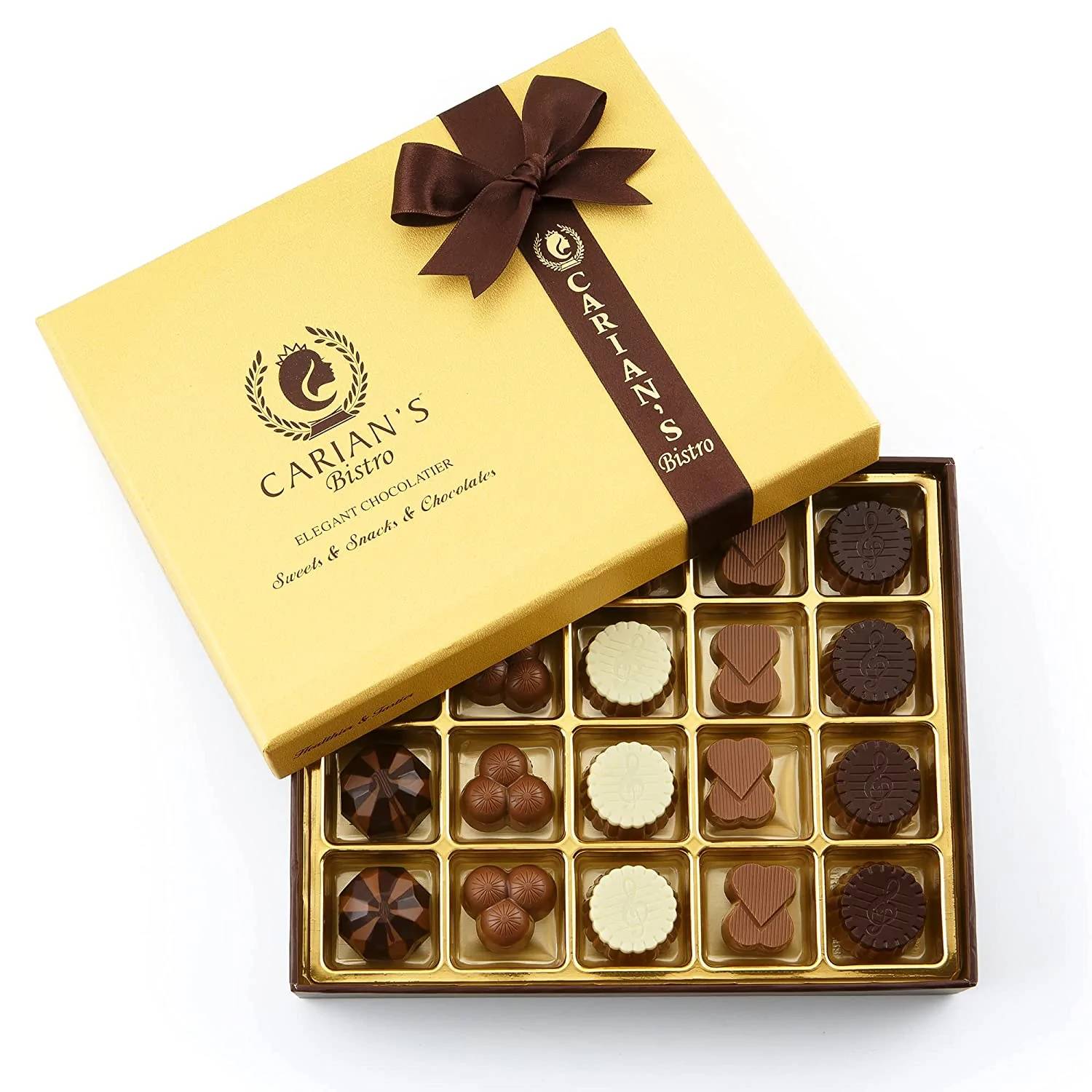 Order GOLD CARIAN BISTRO ELEGANT CHOCOLATE'S food online from Niko's Flower Designs store, Chicago on bringmethat.com