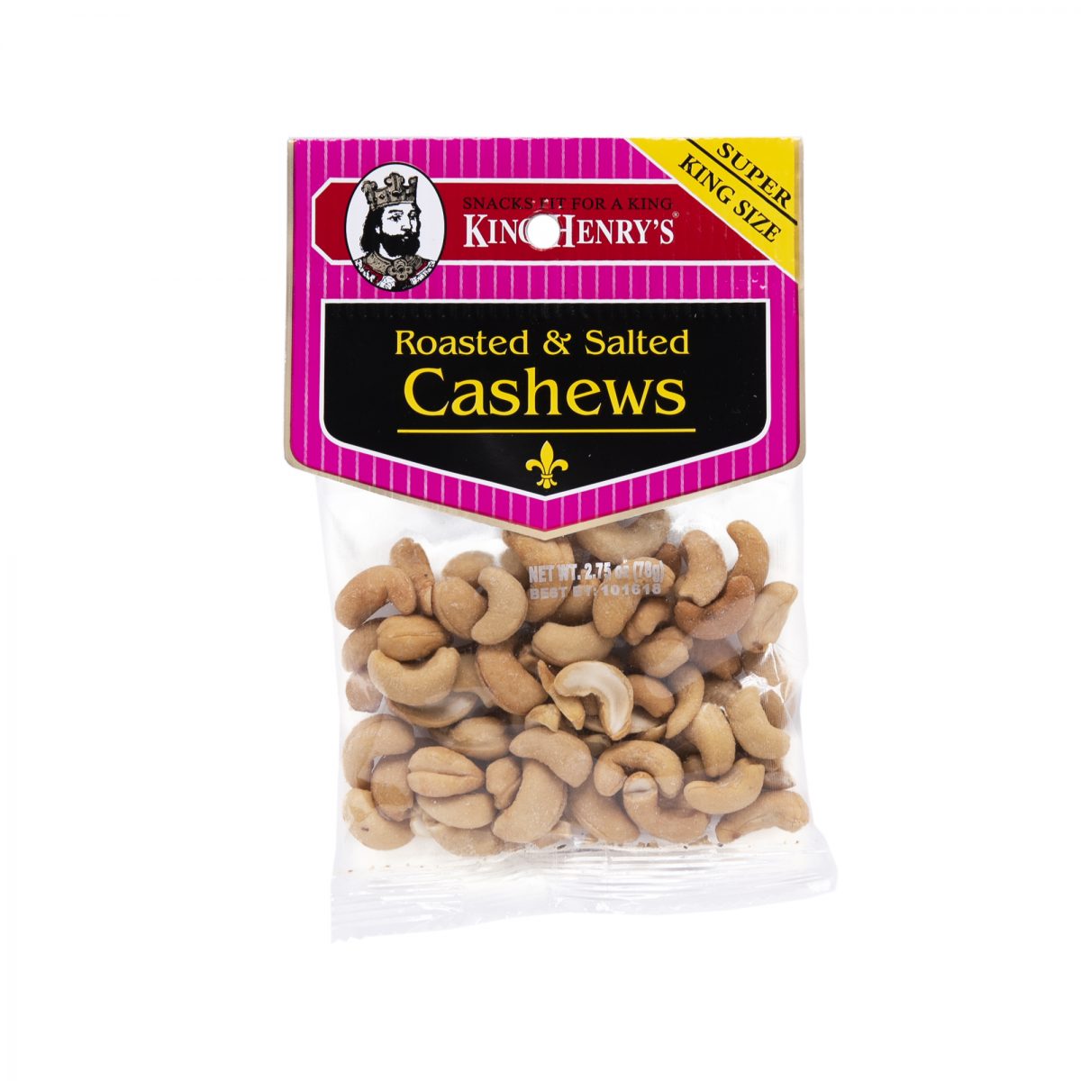 Order King Henry Roasted & Salted Cashews   KING SIZE food online from Friends Liquor store, San Francisco on bringmethat.com