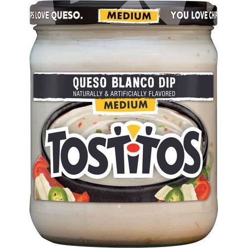Order Tostitos Medium Queso Blanco Dip Jar food online from Deerings Market store, Traverse City on bringmethat.com
