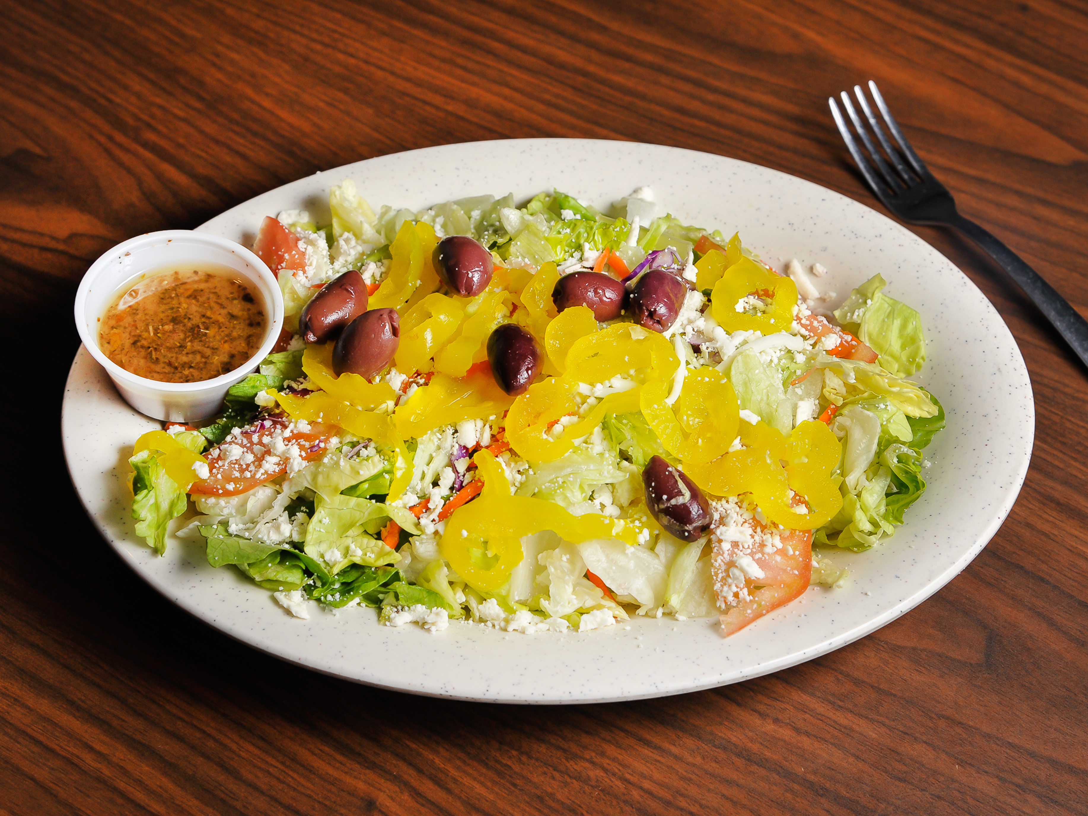 Order Greek Salad food online from Anthony's Pizza & Pasta store, McDonough on bringmethat.com