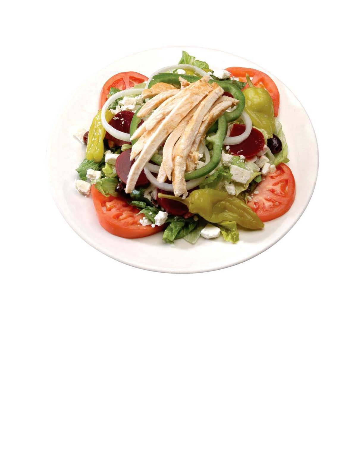 Order Greek Salad food online from Ram Horn Restaurant store, Westland on bringmethat.com
