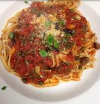 Order Linguine Puttanesca food online from Ciao Italian Grill & Pizzeria store, Newark on bringmethat.com