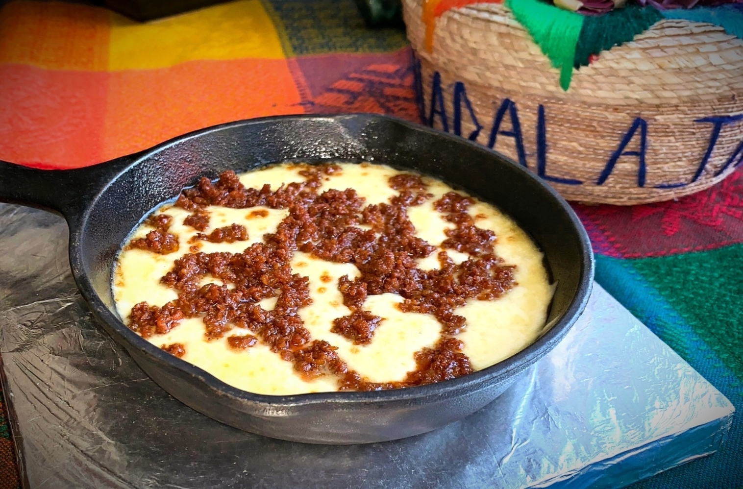 Order Queso Fundido food online from Fiesta mexicana store, Chicago on bringmethat.com
