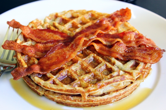 Order Waffle with Bacon food online from Johnny's Pizza Diner store, Bronx on bringmethat.com