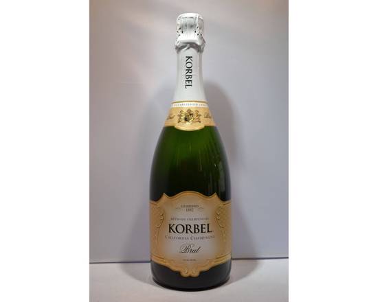 Order Korbel Brut, 750mL champagne (12.0% ABV) food online from House Of Wine store, New Rochelle on bringmethat.com