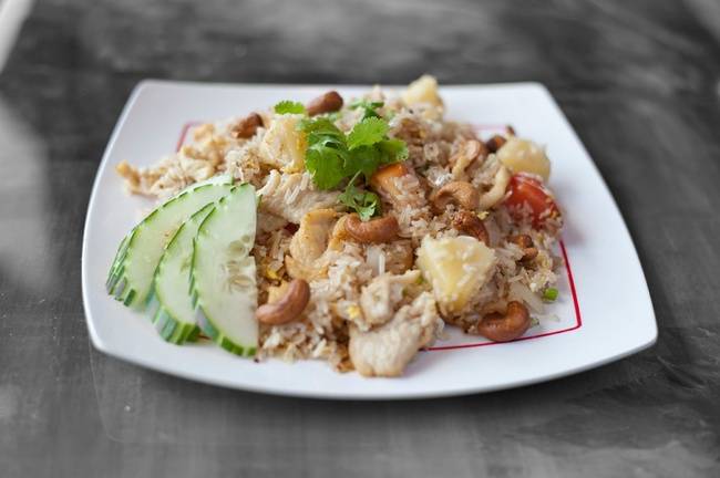 Order 20) Tropical Fried Rice (V) (N) food online from Thai by Thai - Sterling store, Sterling on bringmethat.com