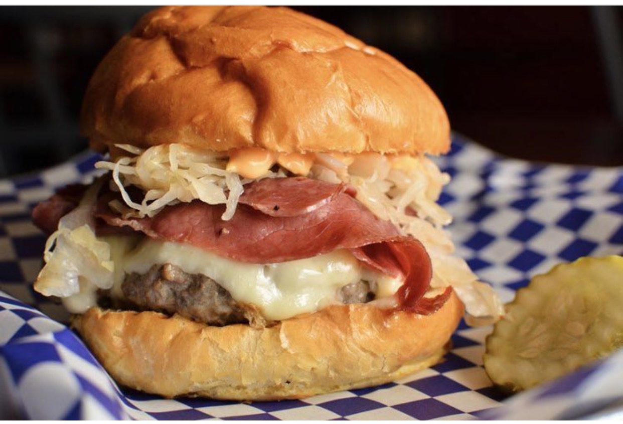 Order Reuben Burger food online from The Modern Cafe store, Pittsburgh on bringmethat.com
