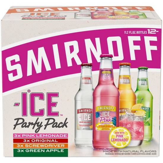 Order Smirnoff Ice Variety Party Pack - Pack Of 12 food online from Red Roof Market store, Lafollette on bringmethat.com
