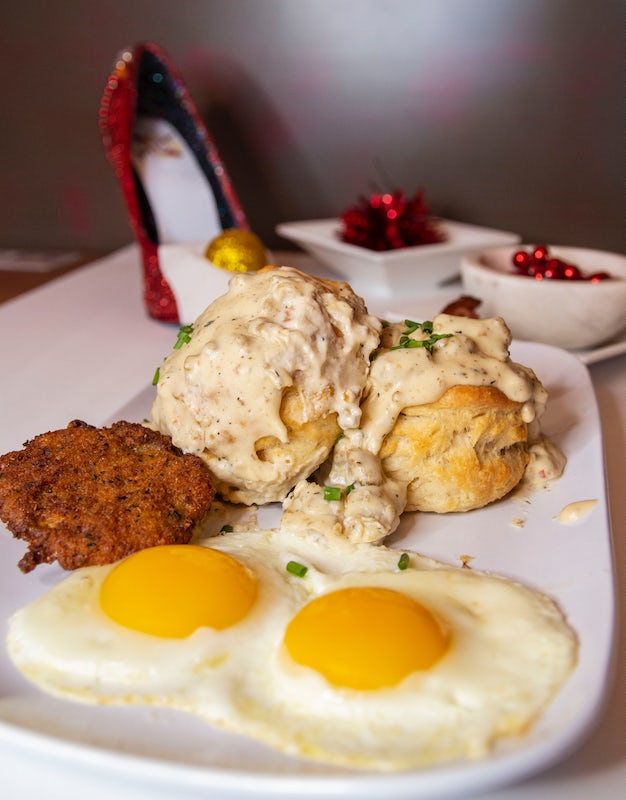 Order Biscuits & Gravy food online from Ruby Slipper Cafe store, New Orleans on bringmethat.com