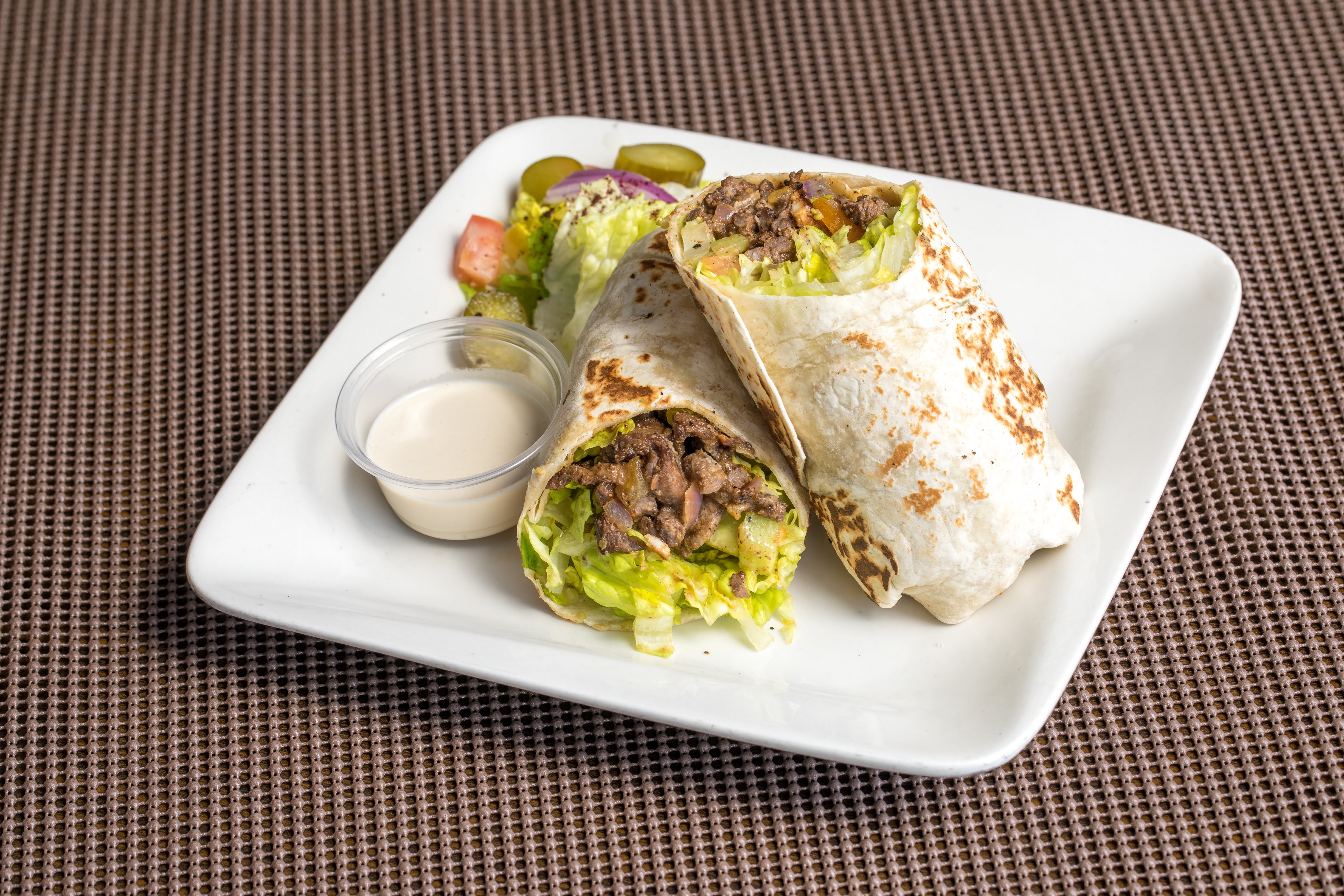 Order Beef Shawarma Wrap food online from Rockn Wraps store, Redwood City on bringmethat.com